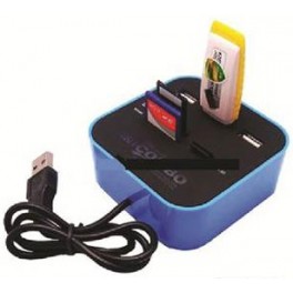 Combo (3 Port USB Hub with Card Reader) with LED Logo